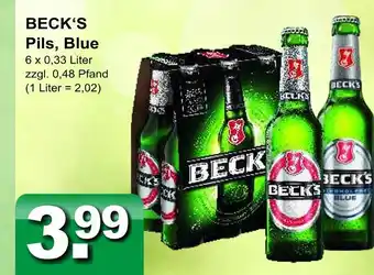 Getränkeparadies Gefromm Beck's pils, blue Angebot