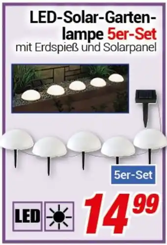 CENTERSHOP LED-Solar-Gartenlampe Angebot
