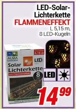 CENTERSHOP ALMA GARDEN LED-Solar Lichterkette FLAMMENEFFEKT Angebot