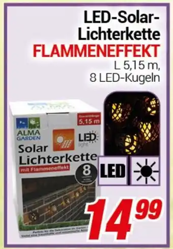 CENTERSHOP ALMA GARDEN LED-Solar Lichterkette FLAMMENEFFEKT Angebot
