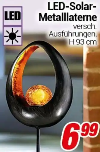CENTERSHOP LED-Solar Metalllaterne Angebot