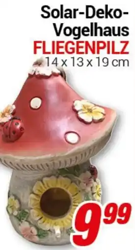 CENTERSHOP Solar-Deko Vogelhaus FLIEGENPILZ Angebot