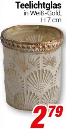 CENTERSHOP Teelichtglas Angebot