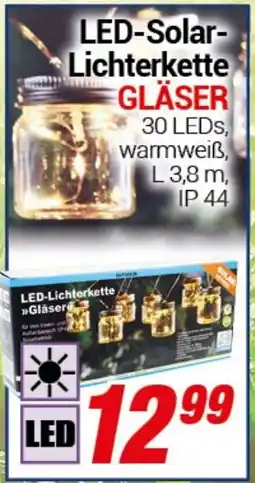 CENTERSHOP LED-Solar Lichterkette GLÄSER Angebot