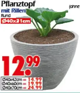 Wreesmann Pflanztopf mit Rillen Angebot