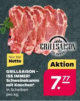 NETTO GRILLSAISON – ISS IMMER! Schweinekamm mit Knochen Angebot
