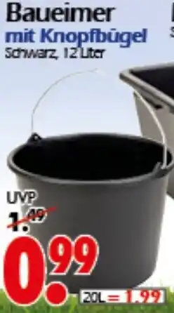Wreesmann Baueimer mit Knopfbügel Angebot