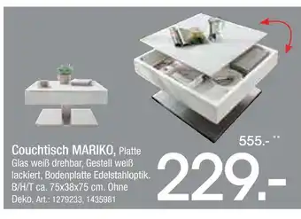 Zurbrüggen Couchtisch mariko Angebot