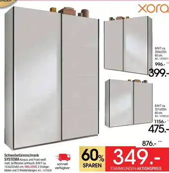 Zurbrüggen Xora schwebetürenschrank systema Angebot