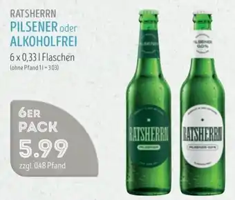 Edeka Struve RATSHERRN PILSENER oder ALKOHOLFREI Angebot