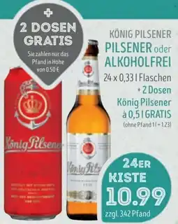 Edeka Struve KÖNIG PILSENER PILSENER oder ALKOHOLFREI Angebot