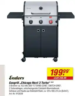 toom Baumarkt Enders Gasgrill „Chicago Next 3 Turbo" Angebot