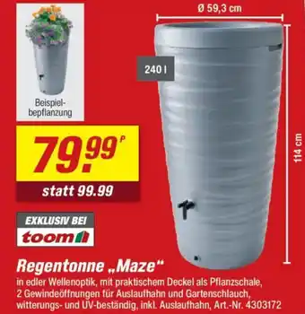 toom Baumarkt Regentonne "Maze" Angebot