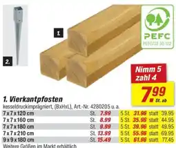 toom Baumarkt Vierkantpfosten Angebot