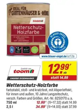 toom Baumarkt Wetterschutz-Holzfarbe Angebot