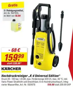 toom Baumarkt KÄRCHER Hochdruckreiniger „K 4 Universal Edition" Angebot