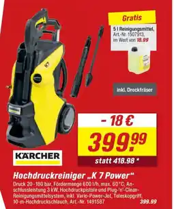 toom Baumarkt KÄRCHER Hochdruckreiniger „K 7 Power" Angebot