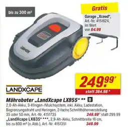 toom Baumarkt LANDXCAPE Mähroboter,„,LandXcape LX855" Angebot