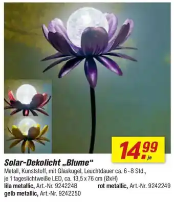 toom Baumarkt Solar-Dekolicht „Blume" Angebot