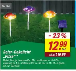 toom Baumarkt Solar-Dekolicht „Pilze" 3er-Set Angebot