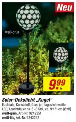 toom Baumarkt Solar-Dekolicht ,,Kugel" Angebot