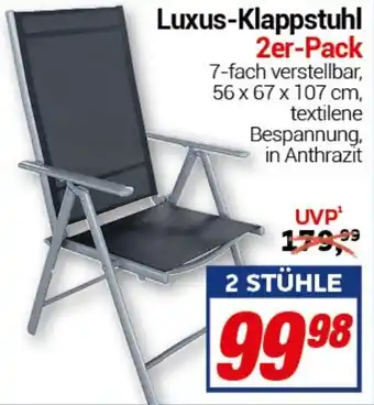 CENTERSHOP Luxus-Klappstuhl 2er-Pack Angebot