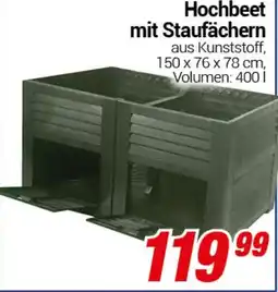 CENTERSHOP Hochbeet mit Staufächern Angebot