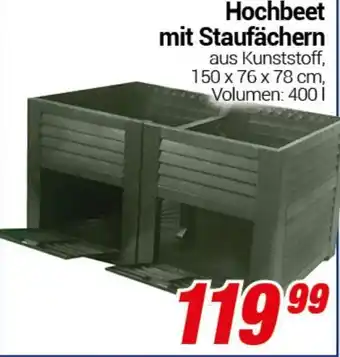CENTERSHOP Hochbeet mit Staufächern Angebot