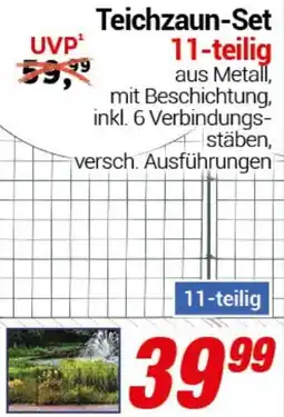 CENTERSHOP Teichzaun-Set 11-teilig Angebot