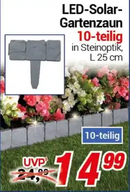 CENTERSHOP LED-Solar- Gartenzaun 10-teilig Angebot