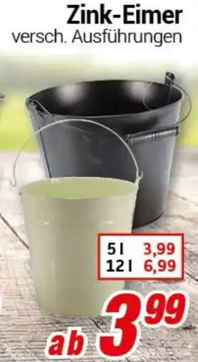 CENTERSHOP Zink-Eimer Angebot