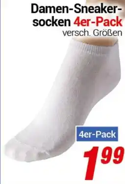 CENTERSHOP Damen-Sneaker- socken 4er-Pack Angebot