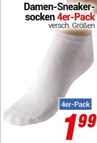 CENTERSHOP Damen-Sneaker- socken 4er-Pack Angebot