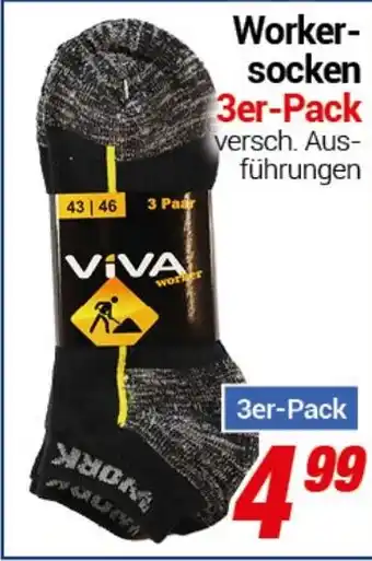 CENTERSHOP VIVA Worker- socken 3er-Pack Angebot