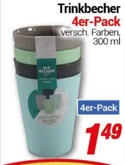 CENTERSHOP Trinkbecher 4er-Pack Angebot