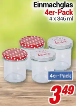 CENTERSHOP Einmachglas 4er-Pack Angebot
