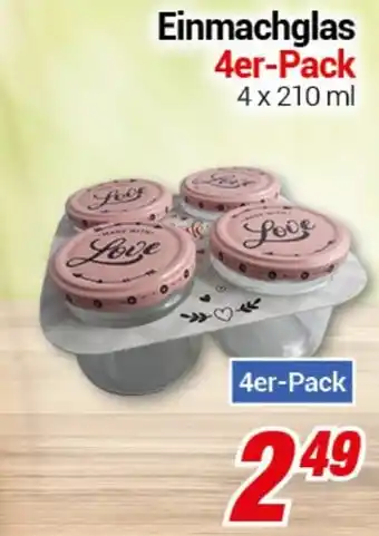 CENTERSHOP Einmachglas 4er-Pack Angebot