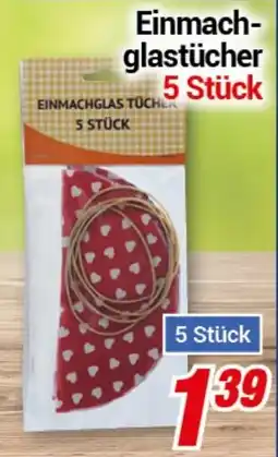 CENTERSHOP Einmach- glastücher 5 Stück Angebot