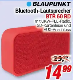 CENTERSHOP BLAUPUNKT Bluetooth-Lautsprecher BTR 60 RD Angebot
