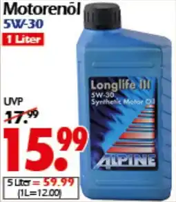 Wreesmann ALPINE Motorenōl 5W-30 Angebot
