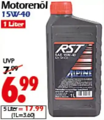 Wreesmann ALPINE Motorenōl 15W-40 Angebot