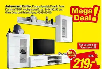 Opti Wohnwelt Anbauwand Emilio Angebot