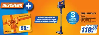 K+B Expert GRUNDIG Akku Handstaubsauger VCP 3335 E Angebot