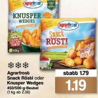 Famila Nord Ost Agrarfrost Snack Rösti Oder Knusper Wedges Angebot