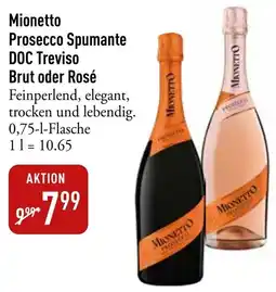 Galeria Markthalle Mionetto Prosecco Spumante DOC Treviso Brut oder Rosé Angebot