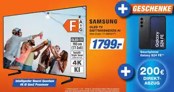K+B Expert SAMSUNG OLED TV GQ77S85DAEXZG AI Angebot