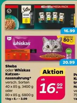 NETTO Sheba oder Whiskas Katzennassnahrung Angebot