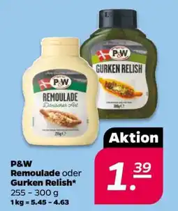 NETTO P&W Remoulade oder Gurken Relish Angebot