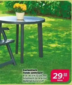NETTO Gartentisch Tondo anthrazit Angebot