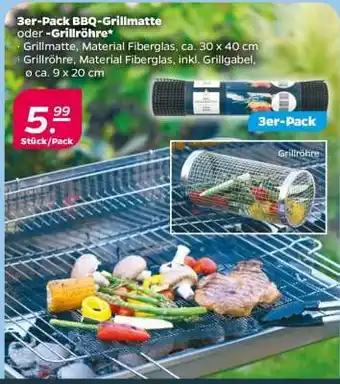 NETTO 3er-Pack BBQ-Grillmatte oder Grillröhre Angebot